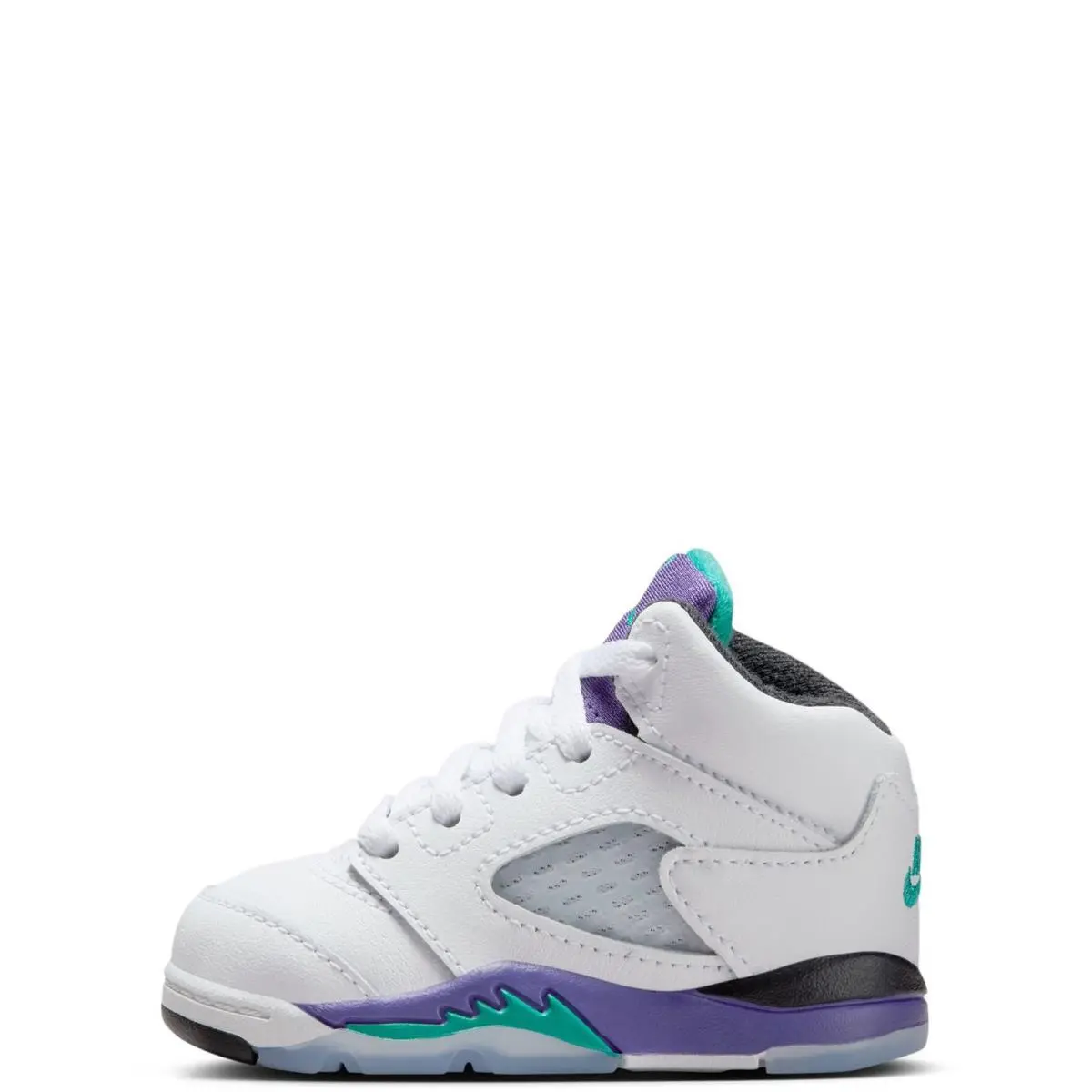 Toddler`s Jordan 5 Retro OG White/new Emerald-grape Ice HQ7981 100