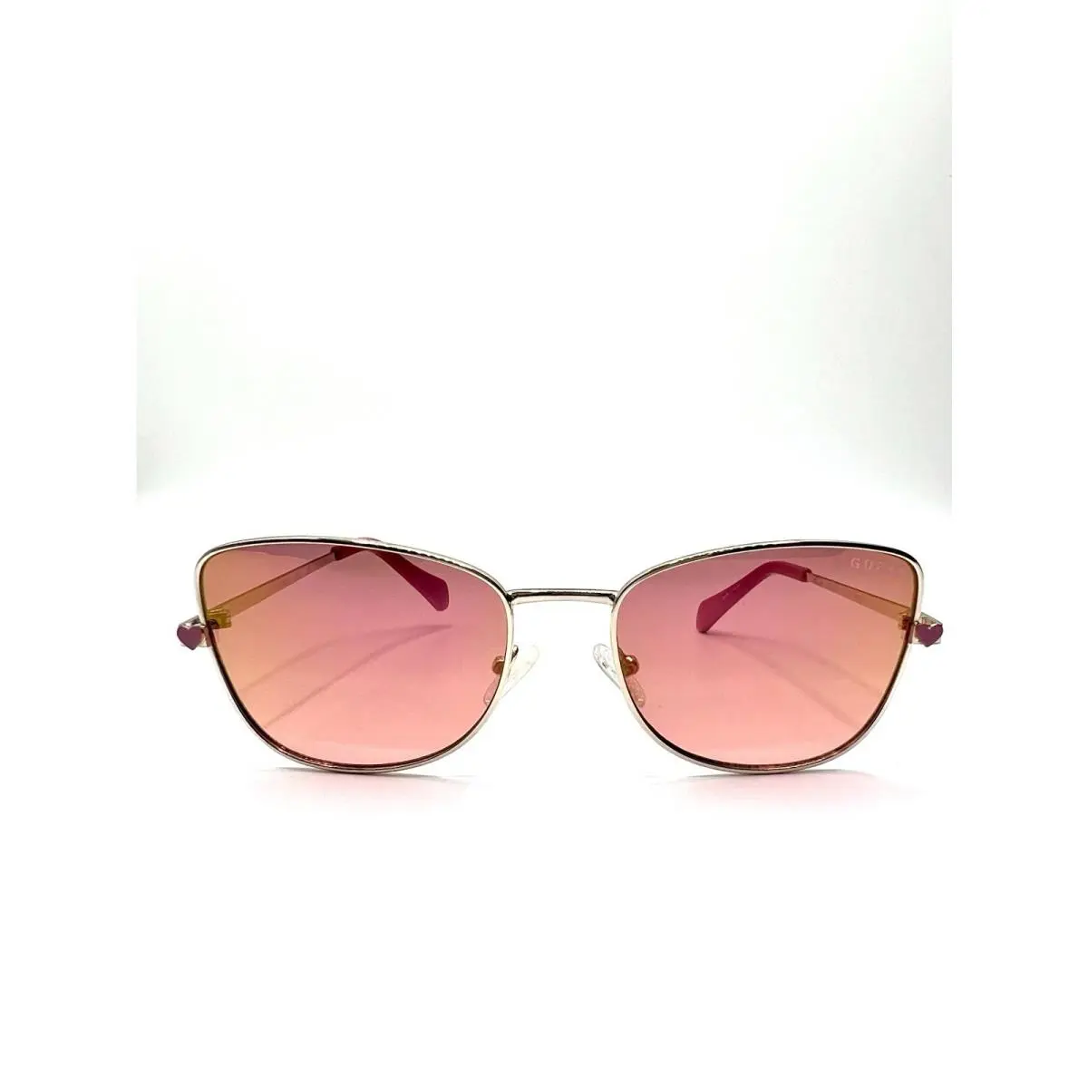 Bordeaux Mirror Cat Eye Sunglasses GF4023 32U Gold/coral 53-16-130 by Guess