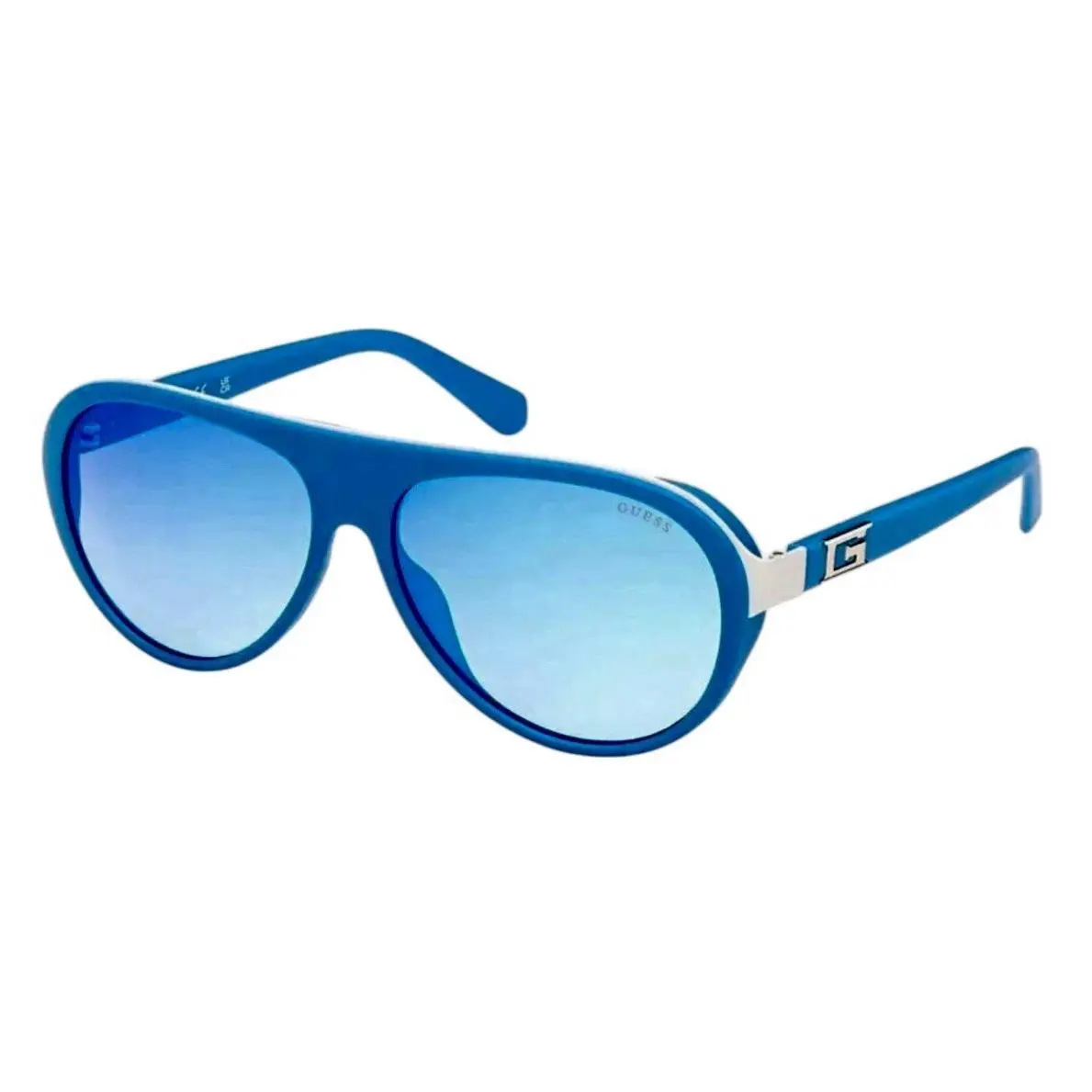 Guess Light Blue Mirror Pilot Men`s / Women’s Sunglasses GU00125 91X 60