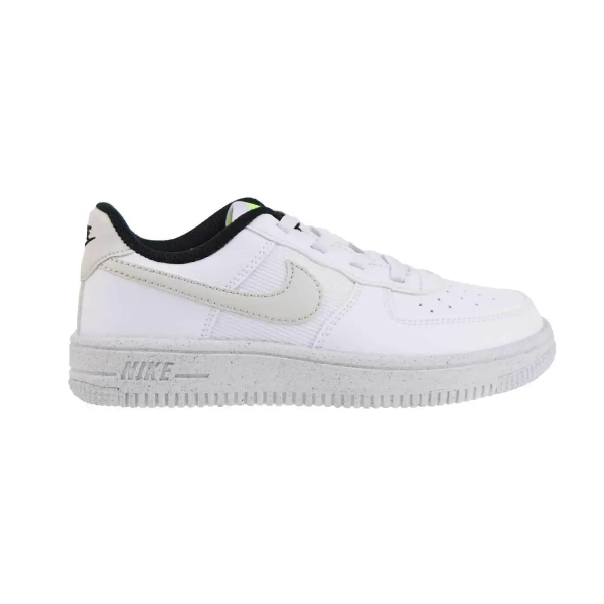 Little Kid`s Nike Force 1 Crater NN Wht/lght Bone-volt-blk DH8696 101