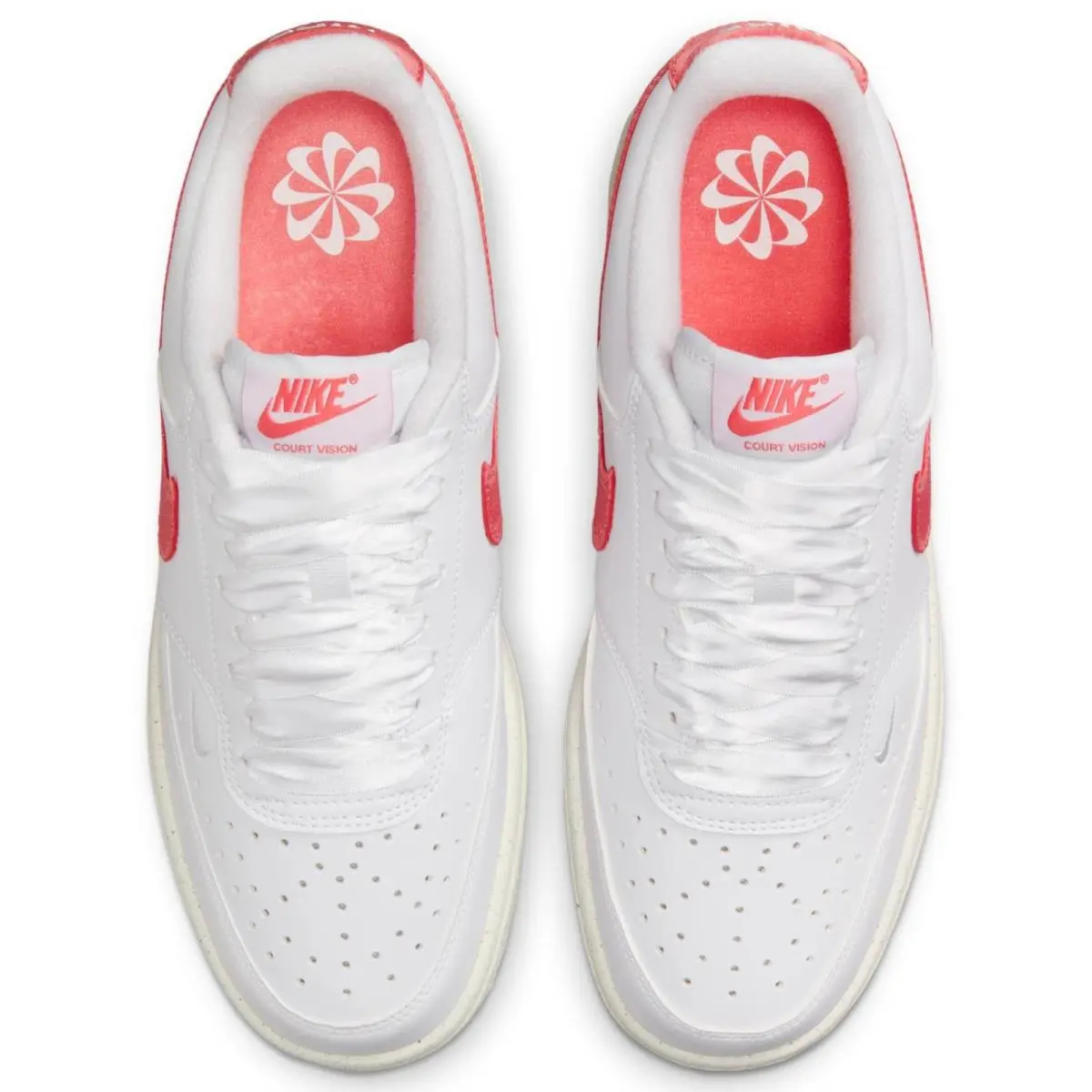 Nike shoes - Nike Court Vision Low Next Nature - HV5246-100 - White/Sail/Magic Ember 1