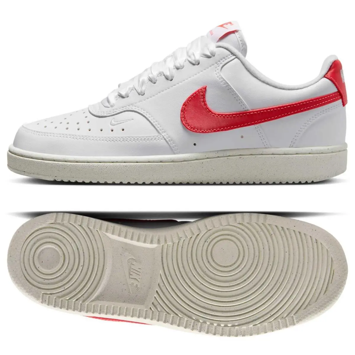 Nike shoes - Nike Court Vision Low Next Nature - HV5246-100 - White/Sail/Magic Ember 9