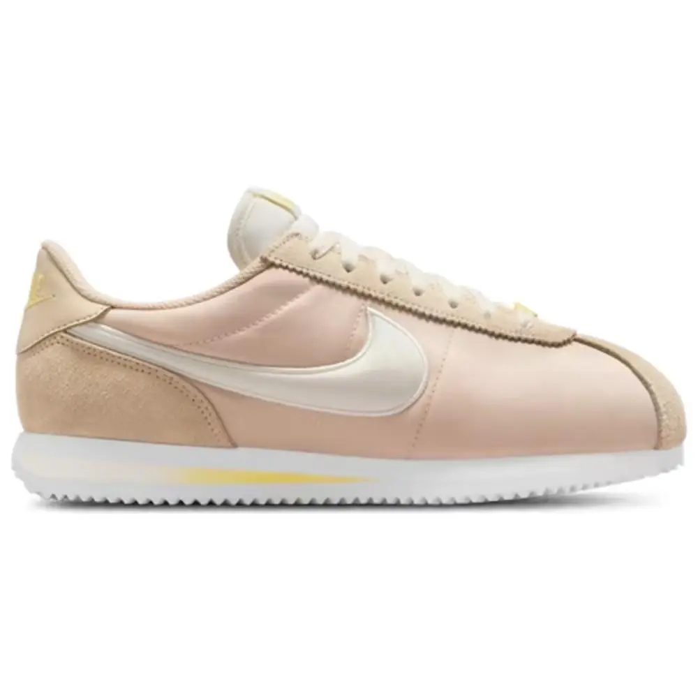 Nike Cortez FL1 Q0353126 Sneakers Womens Alabaster Soft Yellow Shoes SHOP619 - Pink