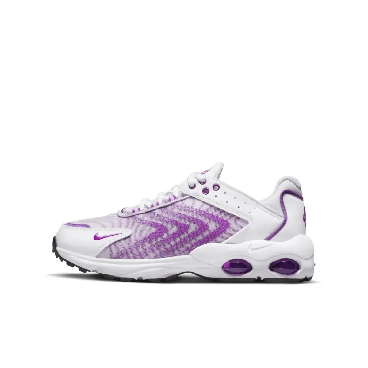 Big Kid`s Nike Air Max TW White/vivid Purple DQ0296 101
