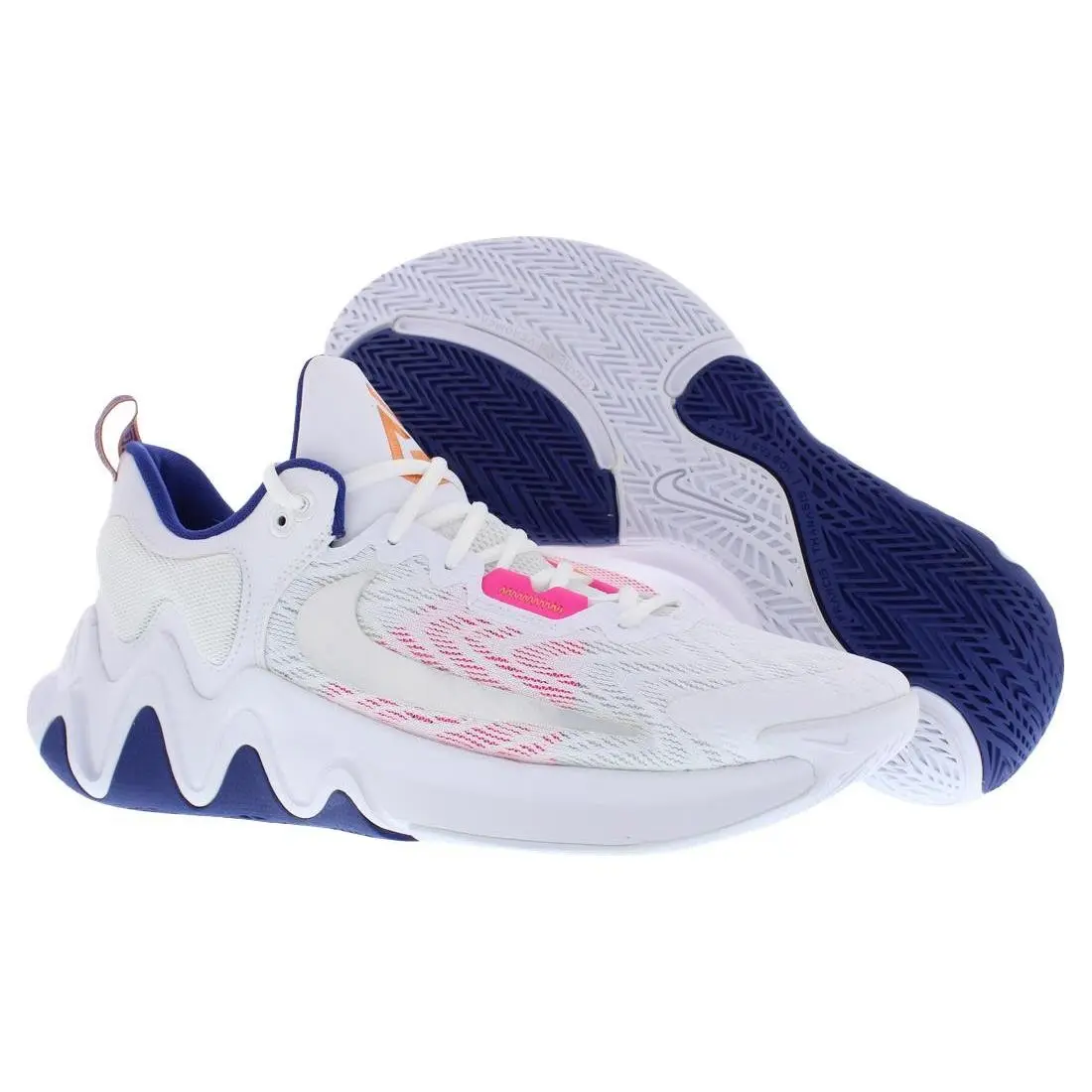 Nike Giannis Immortality 2 Mens Shoes Size 10 Color: White/metallic Silver
