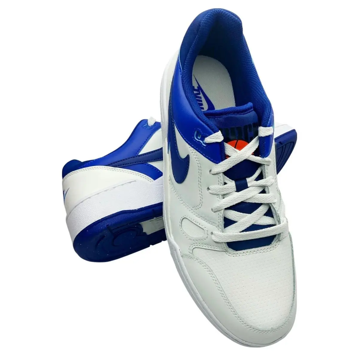 Nike Full Force Low Summit Men`s White Blue Sneakers Shoes 9.5