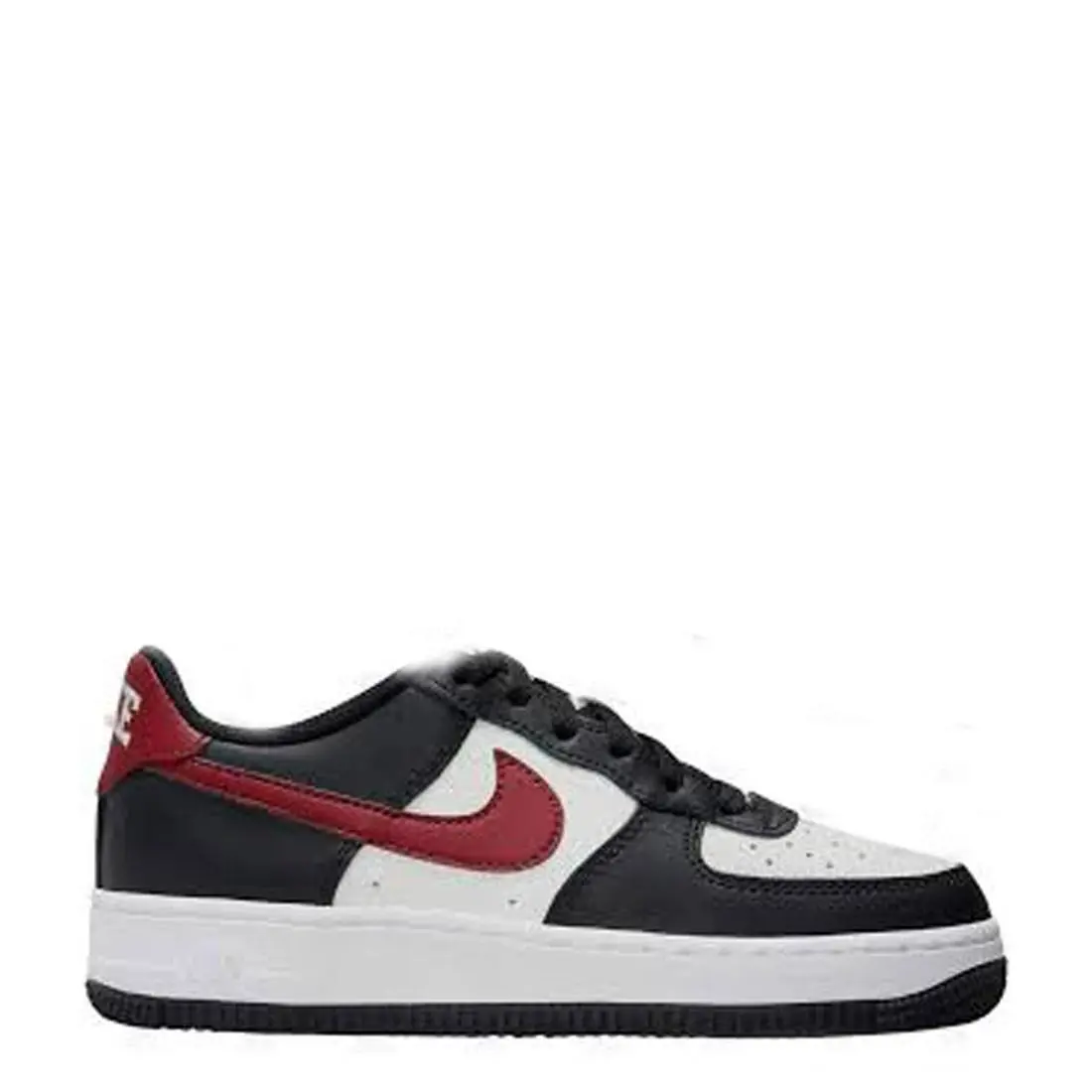 Nike Big Kids` Air Force 1 Low Casual Shoes in Black/dark Team Red FZ4351-001