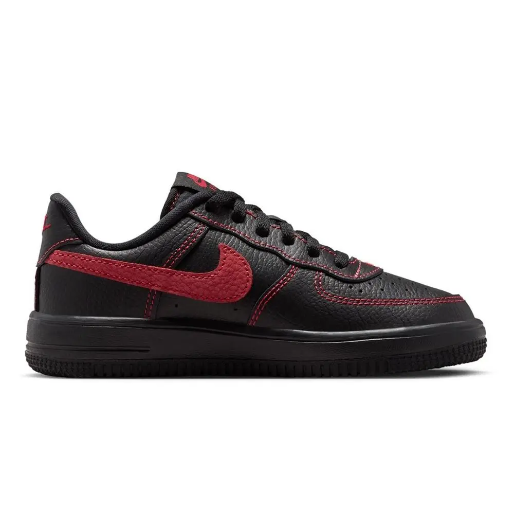 Little Kid`s Nike Force 1 Low LV8 3 Lace Blk/university Red IM7997 001