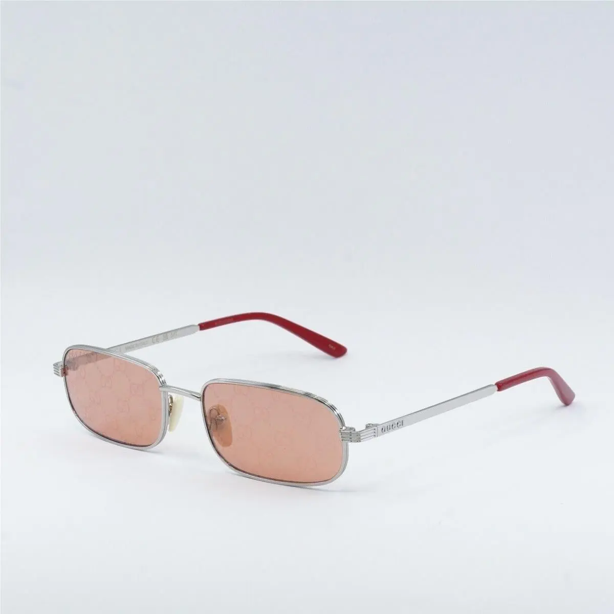 Gucci GG1457S 004 Silver/red with Gold GG Logo Flash Mirror 57-19-145