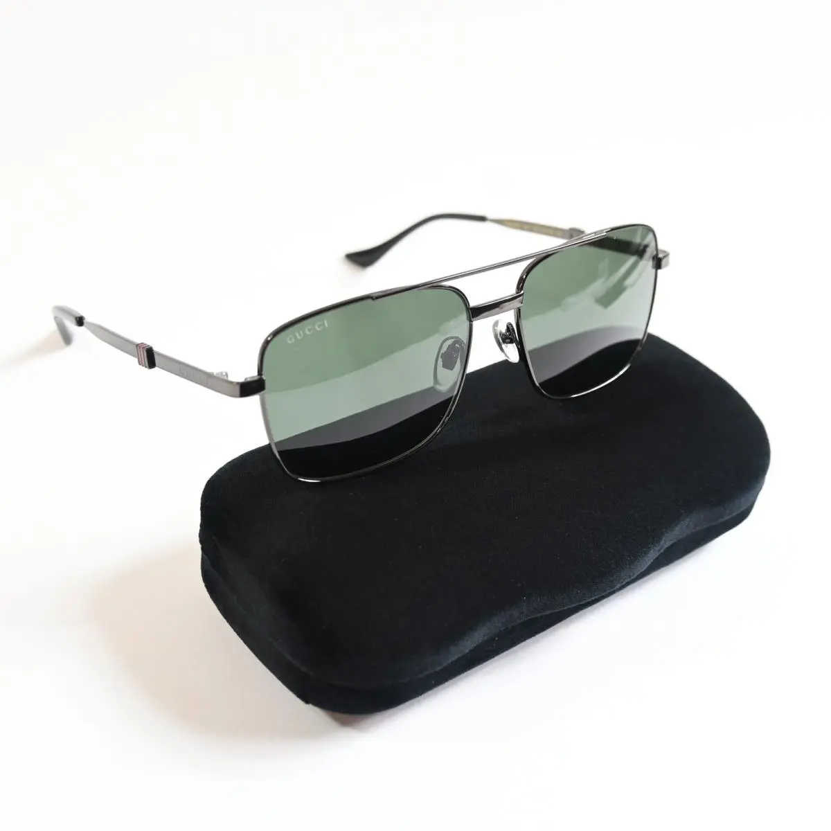 GG1441S 001 Mens Sunglasses Ruthenium Gray 58mm by Gucci