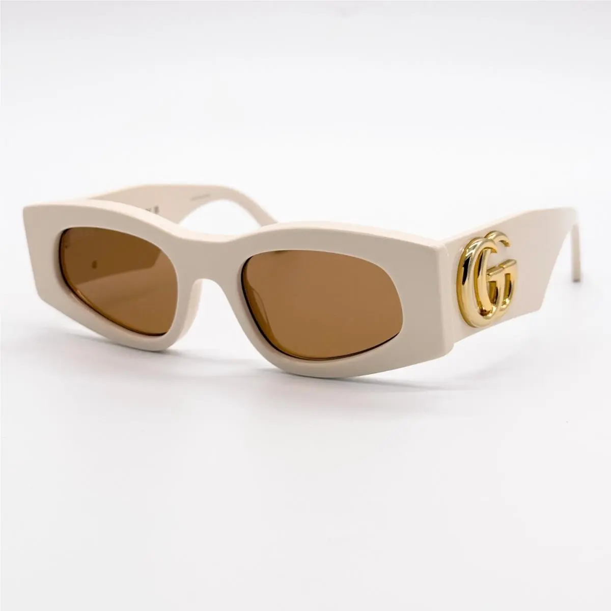 Gucci GG1754S 003 Women Ivory Light Brown Sunglasses