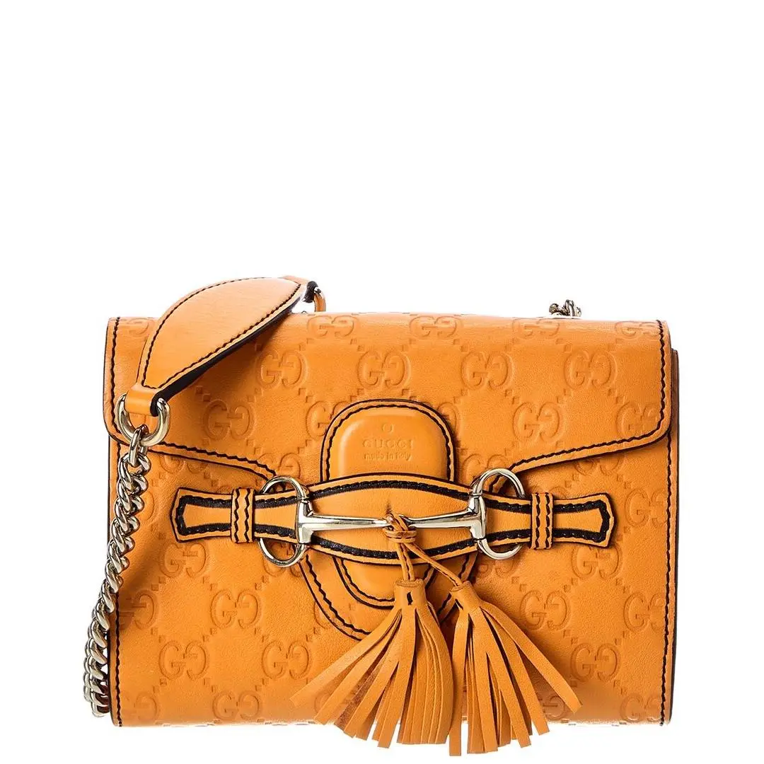 Gucci Grey Guccissima Emily Crossbody Bag Pre-loved Women`s
