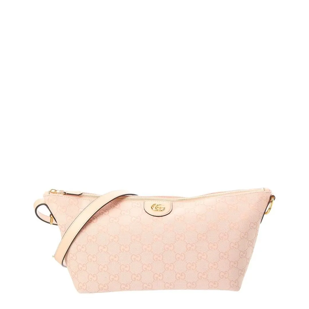 Gg Logo Supreme Canvas Leather Medium Vanity Case Women`s Pink by Gucci