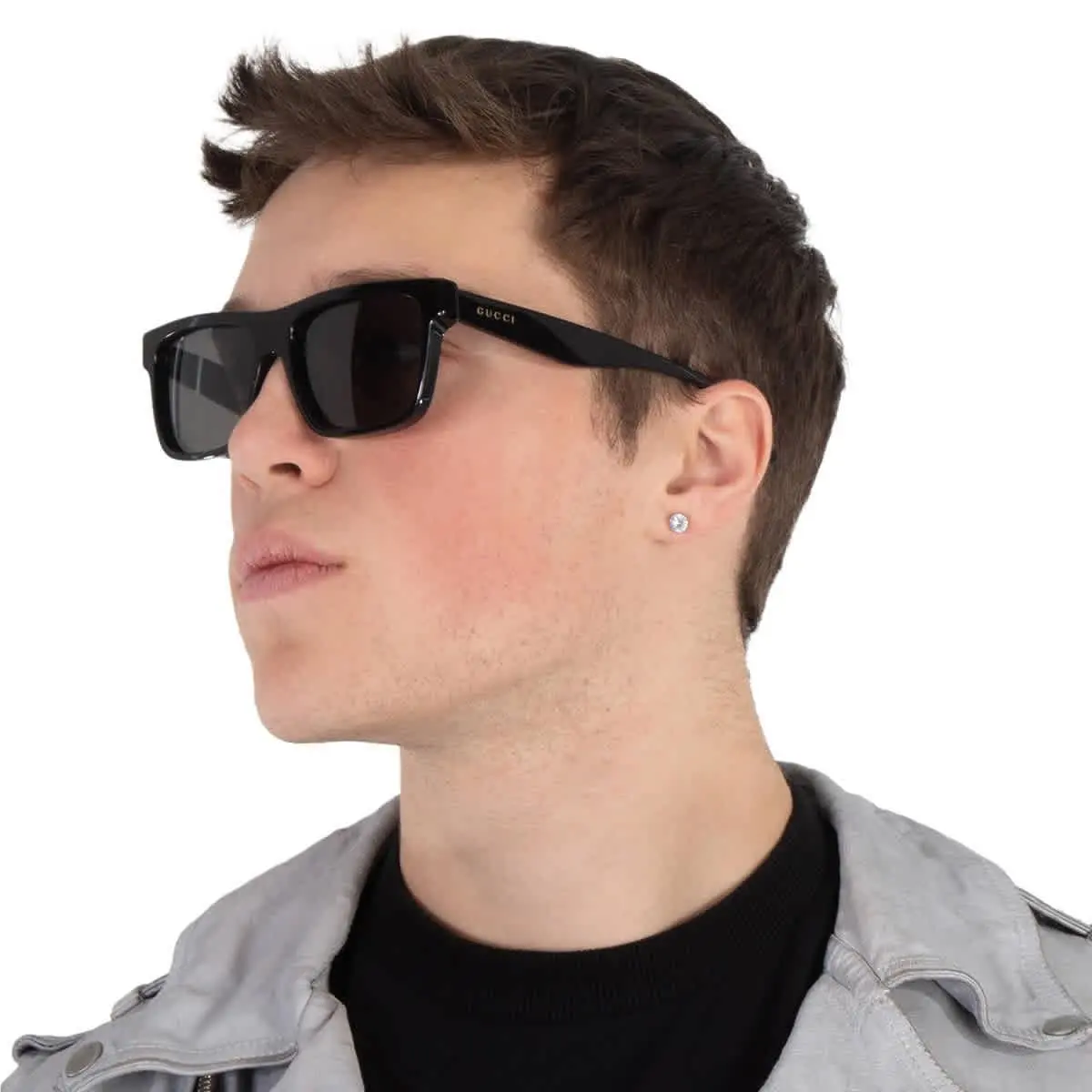 Grey Square Men`s Sunglasses GG1618S 001 56 GG1618S 001 56 by Gucci
