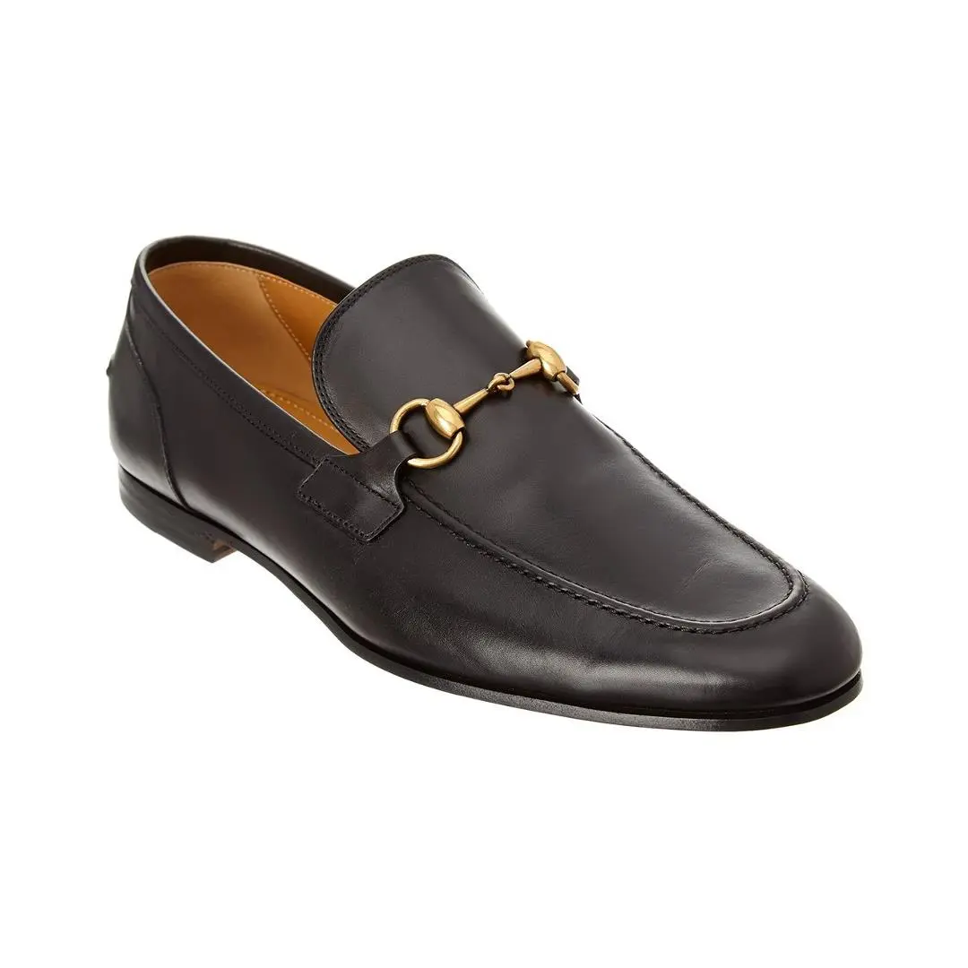 Jordaan Leather Loafer Men`s Black 8 Uk by Gucci