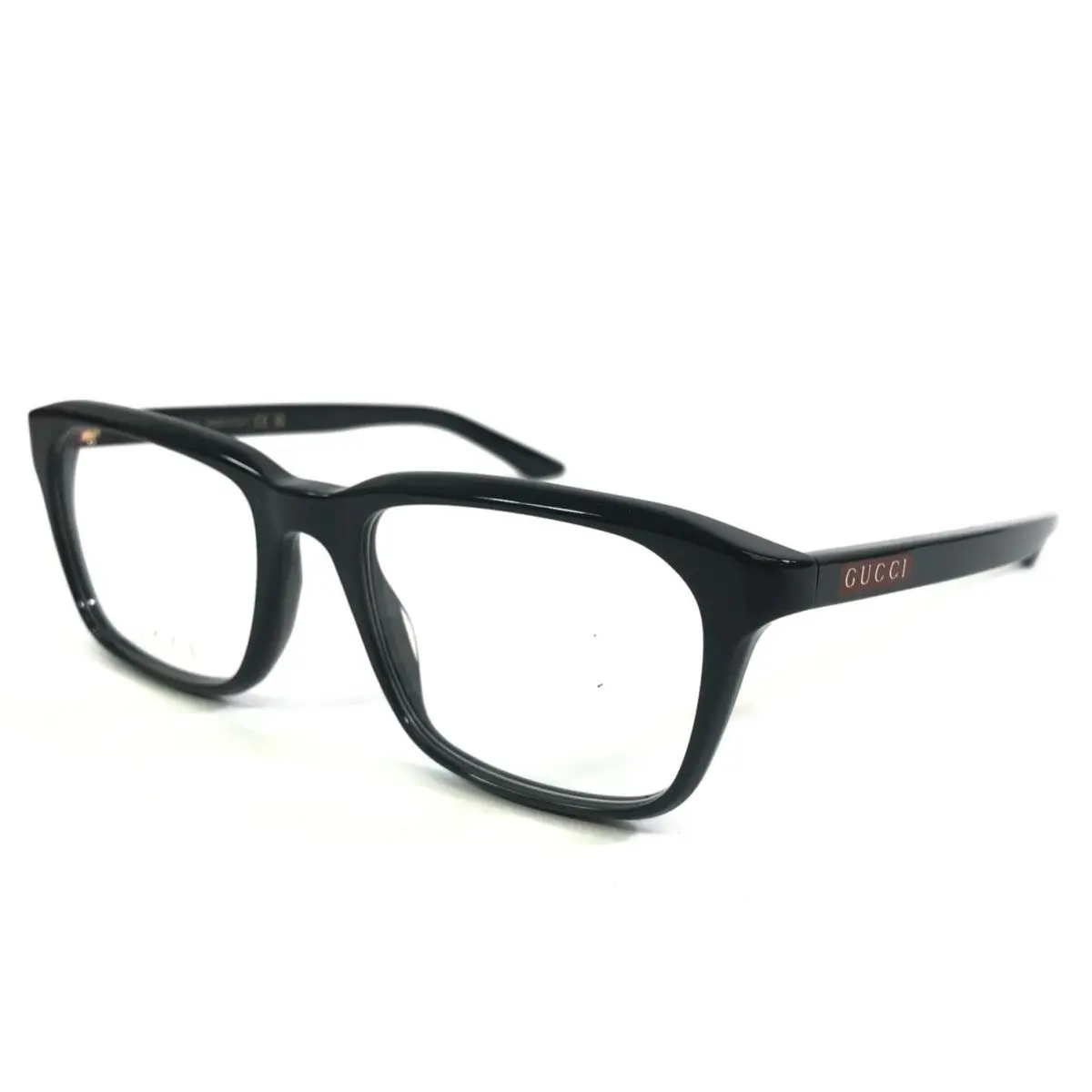 Eyeglasses Frames GG2081O 007 Polished Black Rectangle Full Rim 53-19-145 by Gucci