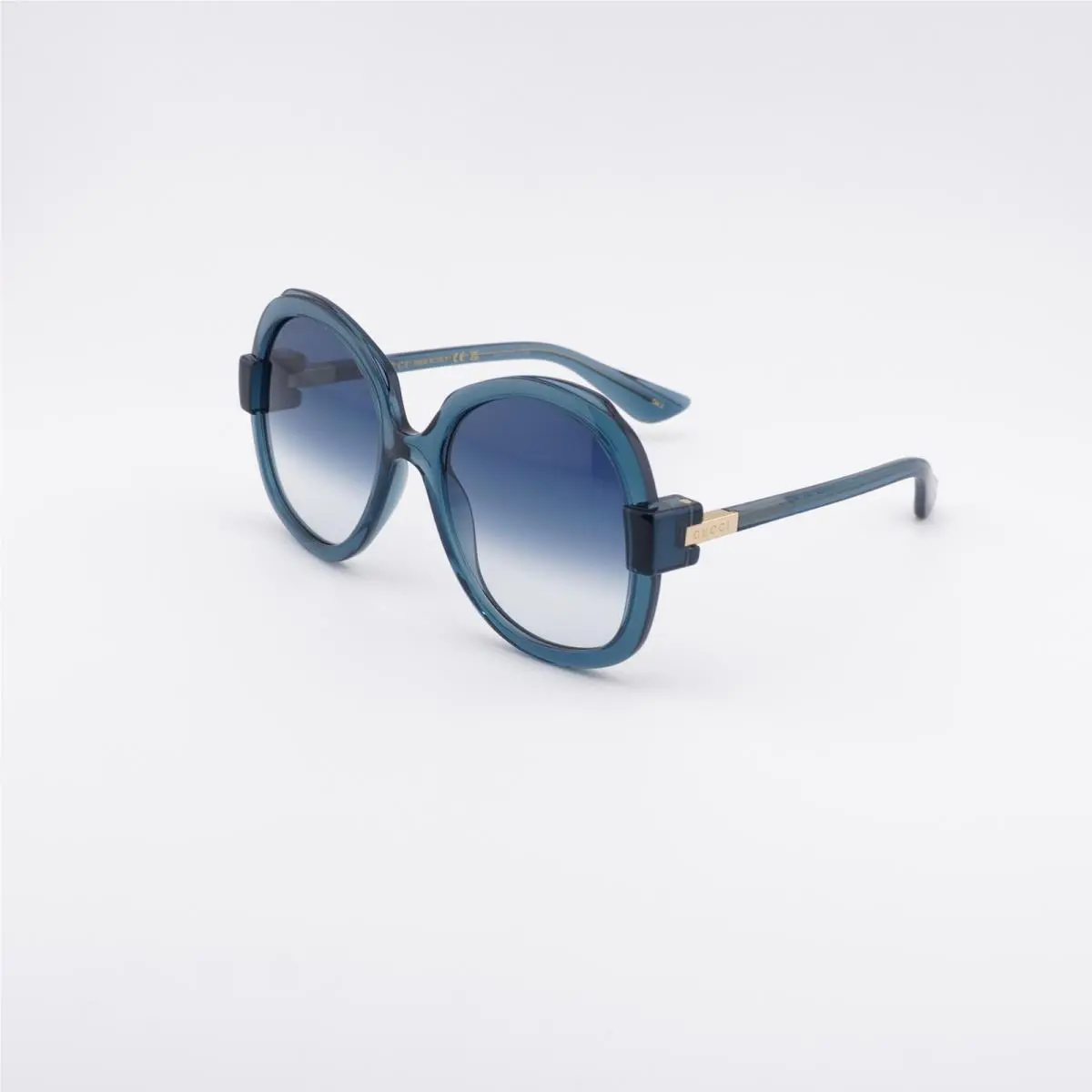 GG1432S 003 Transparent Petrol Blue/gradient Blue 57-20-135 Sunglasses by Gucci