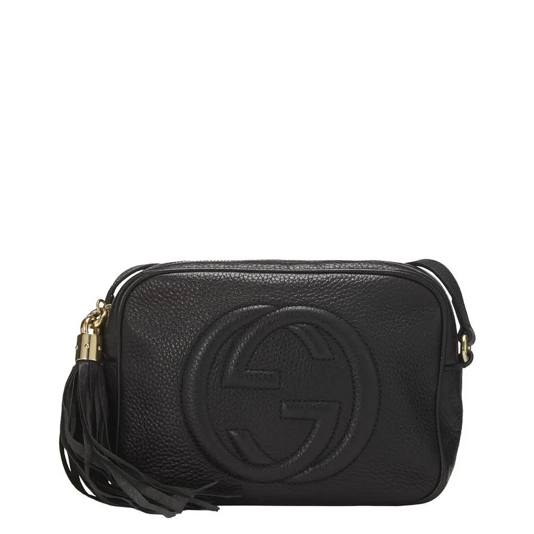 Gucci Black Leather Soho Disco Pre-loved Women`s