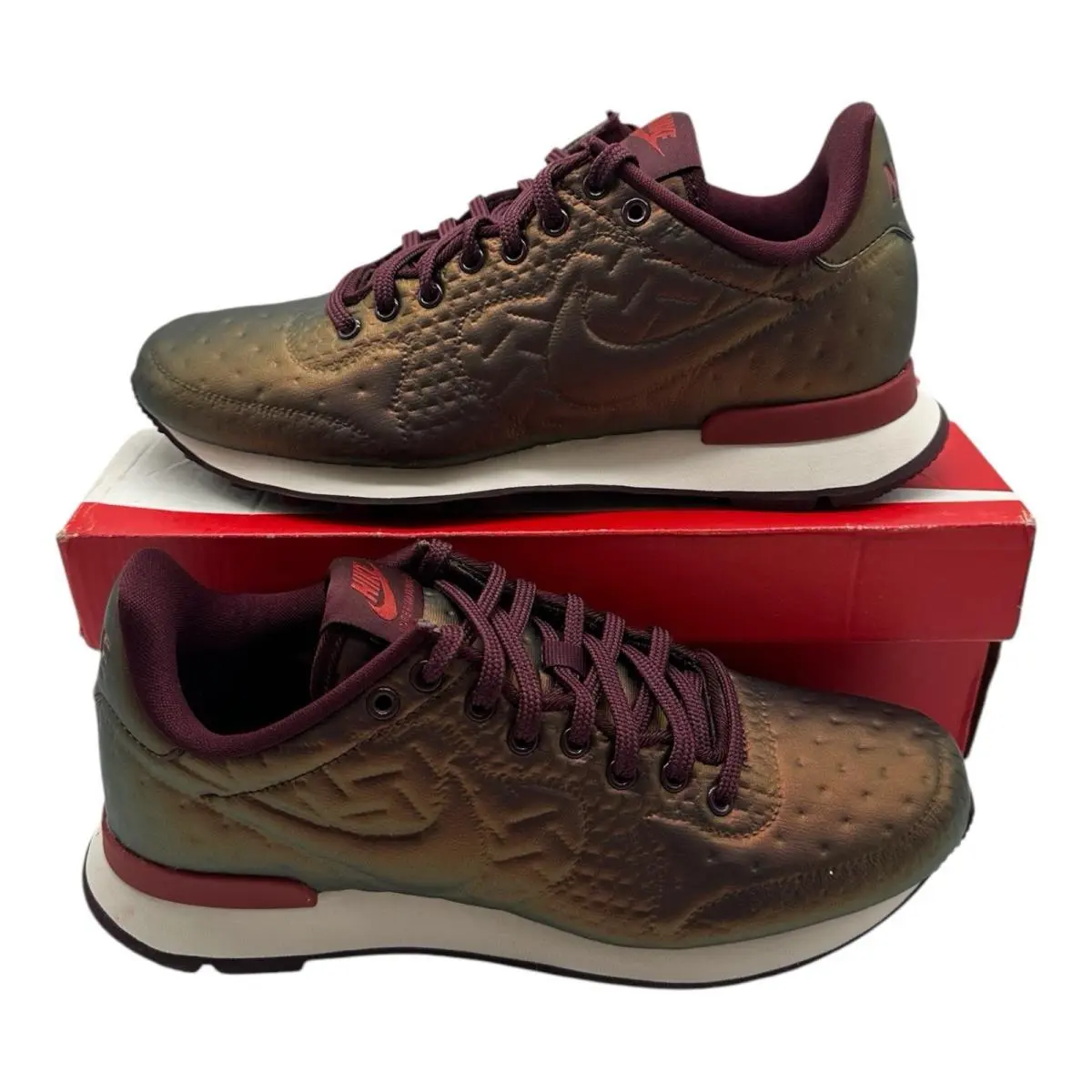 Nike Internationalist Jacquard Winter Shoes Womens 8 Metallic Mahogany/maroon