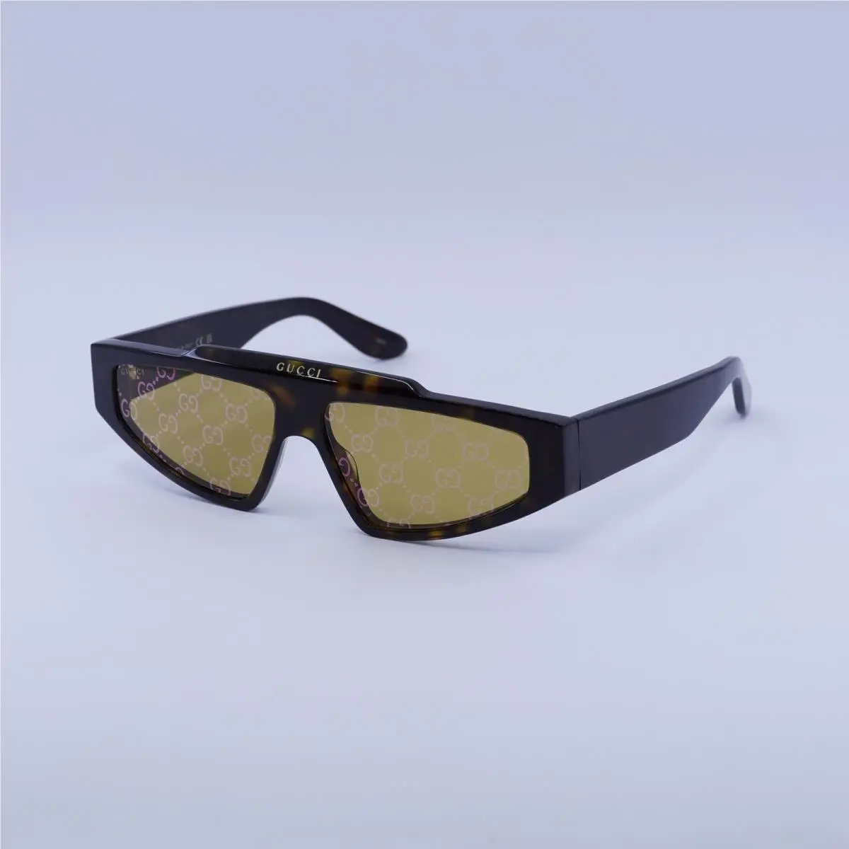 GG1591S 002 Dark Havana/yellow with GG Pattern Mirror 58-13-145 by Gucci