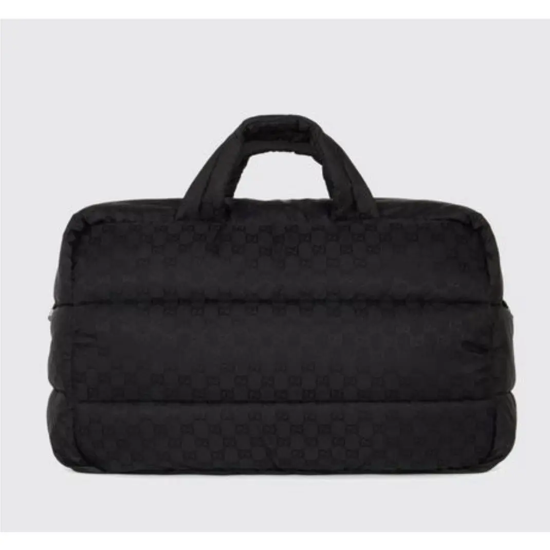 Gucci Nylon Travel Bag with GG Monogram Pattern and Removable Strap