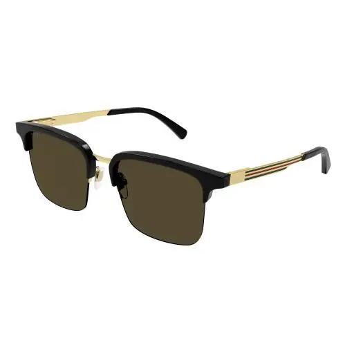 GG 1226 S-001 Black / Brown Gold 001 Size 53 Sunglasses by Gucci