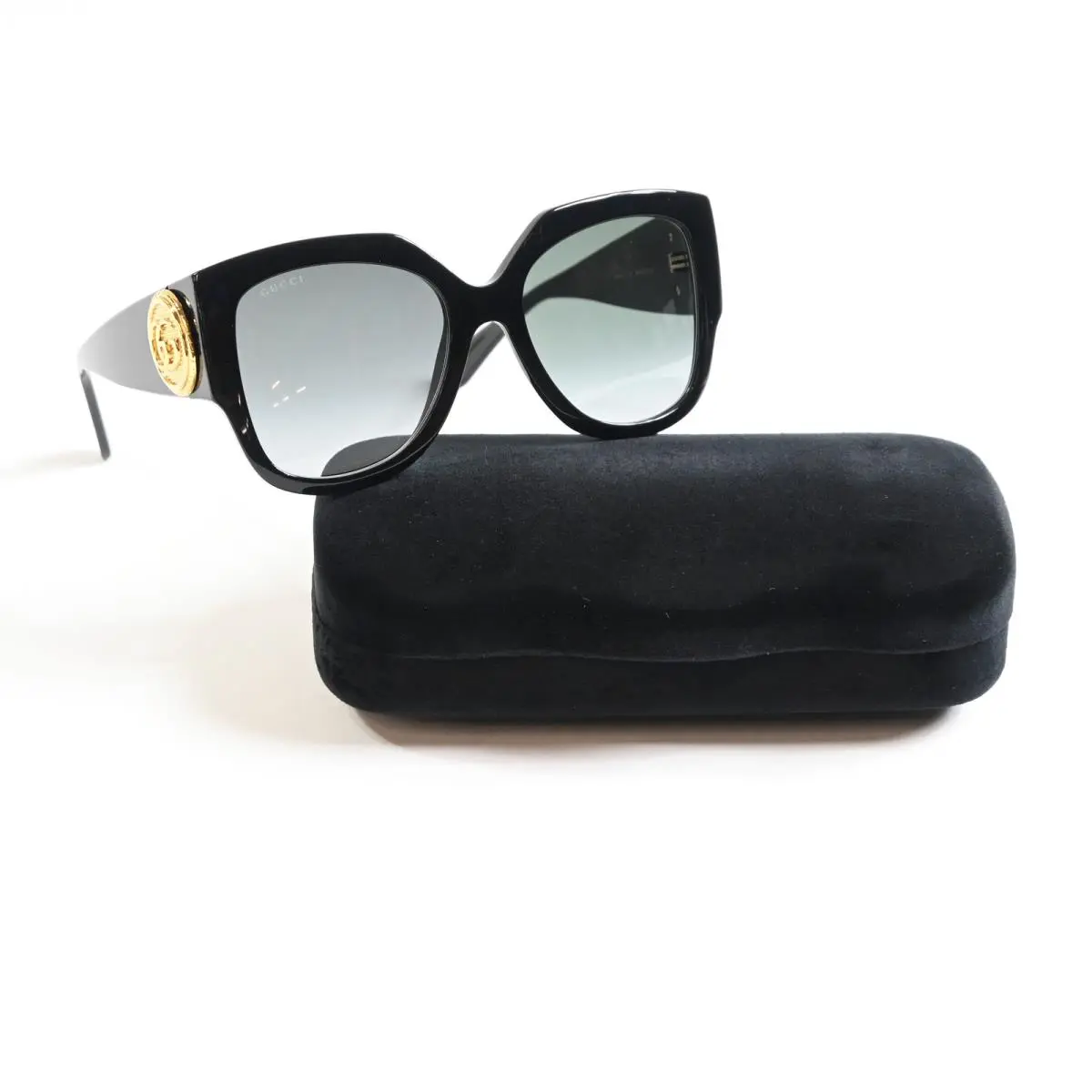 GG1407S 001 Womens Sunglasses Black/gold 54mm by Gucci