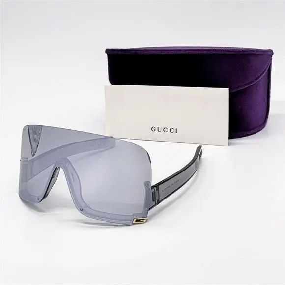 GG1631S 013 Gucci Grey Shield Unisex Sunglasses GG 1631S 013 Gucci Eyewear