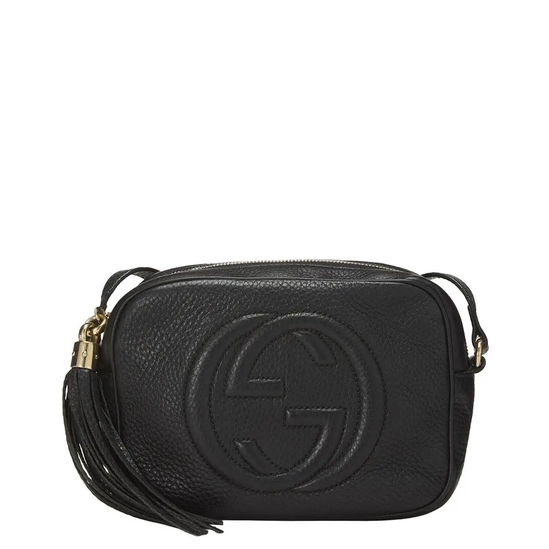 Gucci Black Leather Soho Disco Pre-loved Women`s