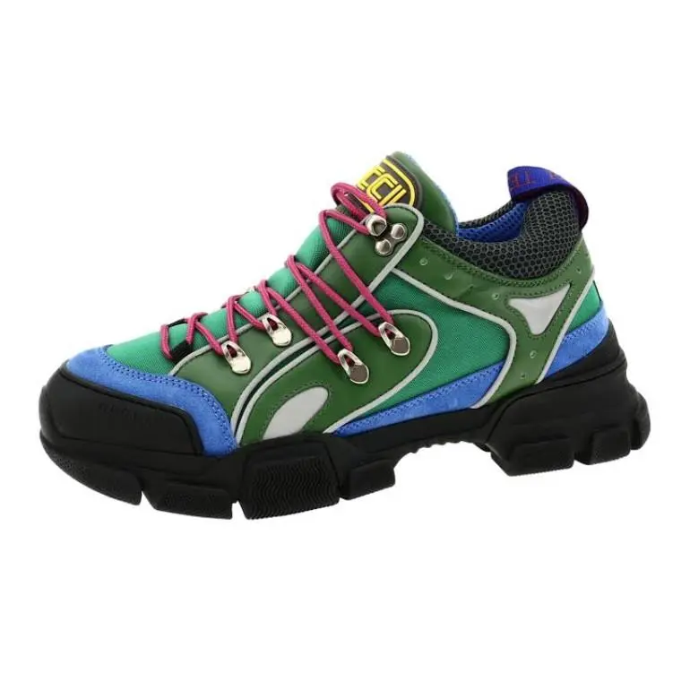 Gucci Flashtrek Green Low-top Sneaker D4210 Men`s Size 8 G / 8.5 US