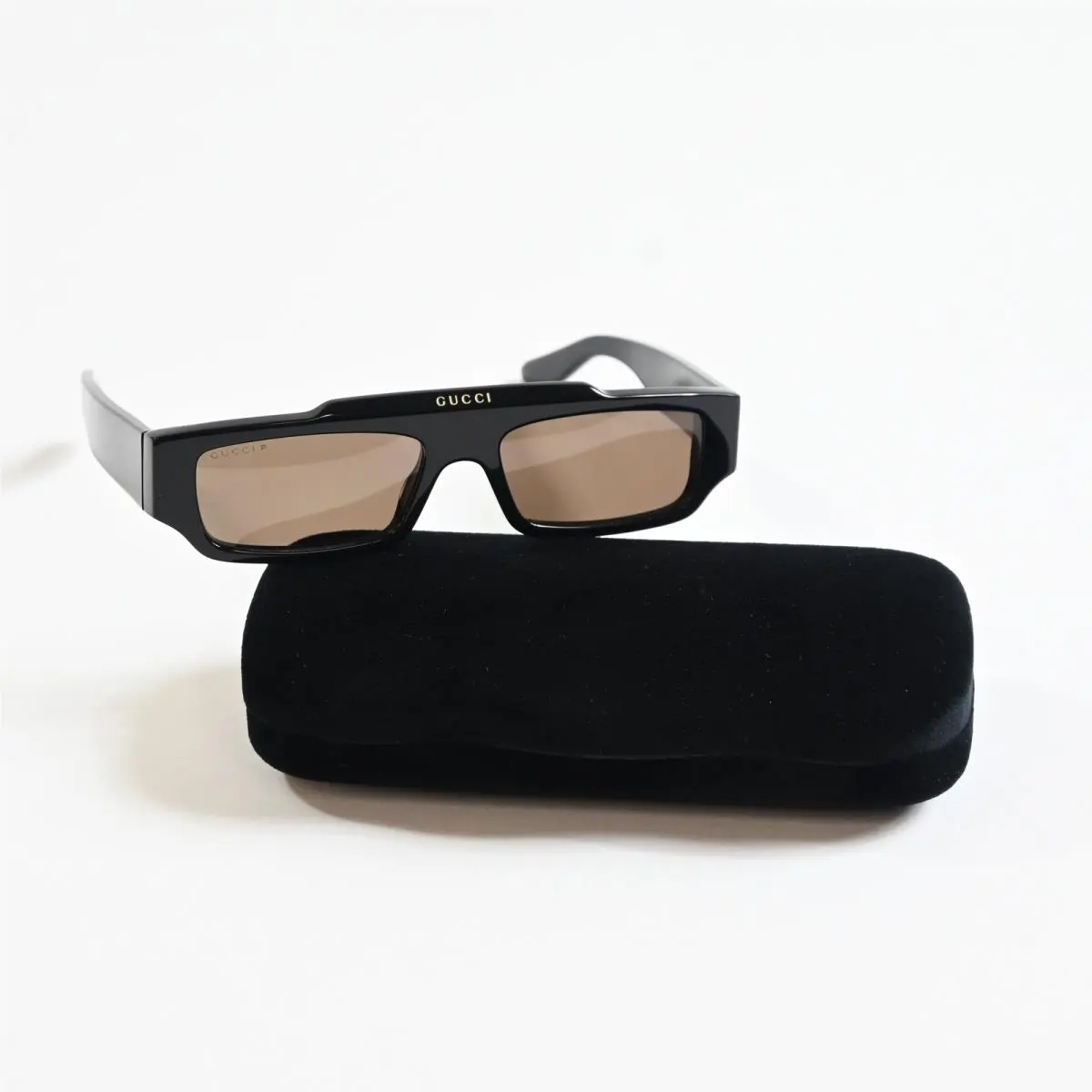 Gucci GG1592S 005 Mens Sunglasses Black/brown 55mm