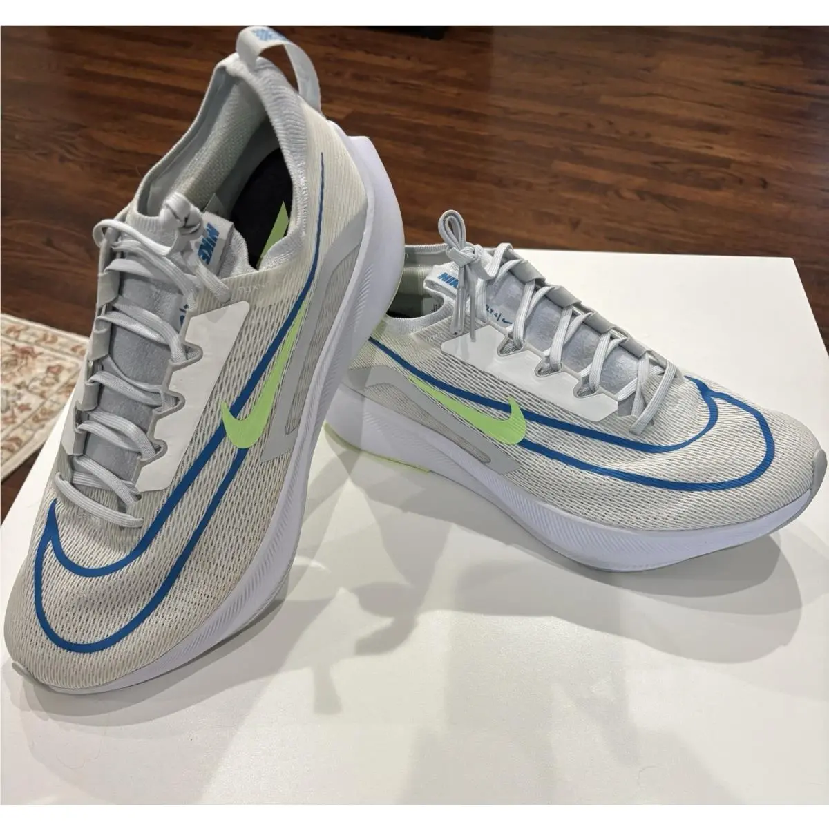 Nike shoes - Nike Zoom Fly - Zoom Fly - CT2392-100 - White, Manufacturer: Summit White/Pure Platinum/Imperial Blue/Lime Glow (UPC: 0195242386316) 0