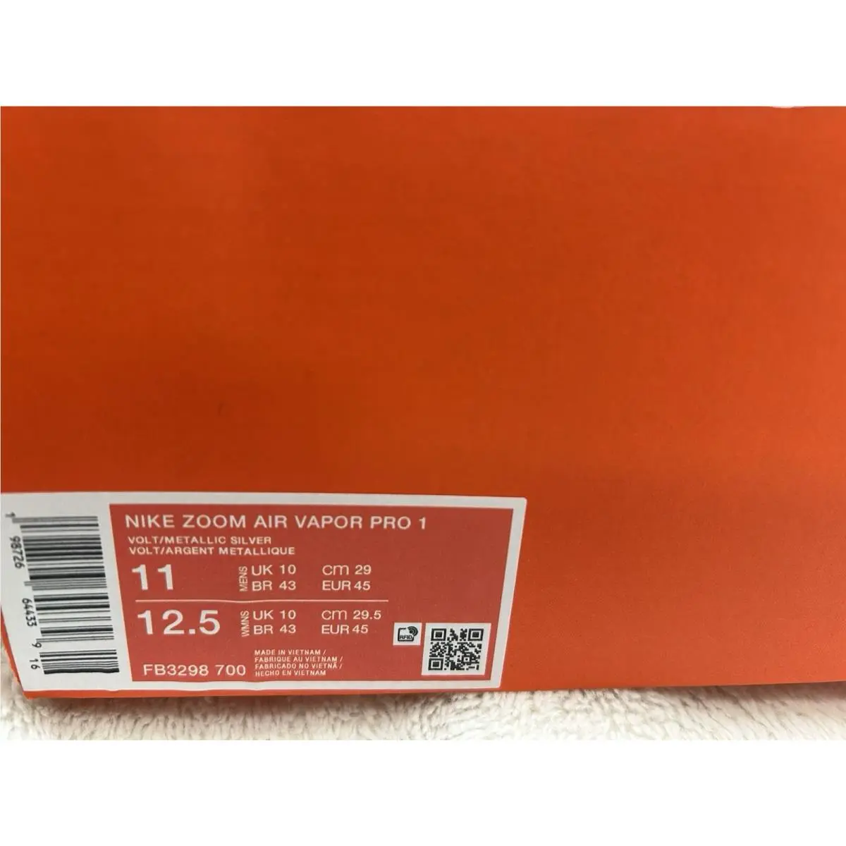 Nike shoes - Nike Air Zoom Vapor Pro - FB3298-700 - Volt (UPC: 0198726644339) 9