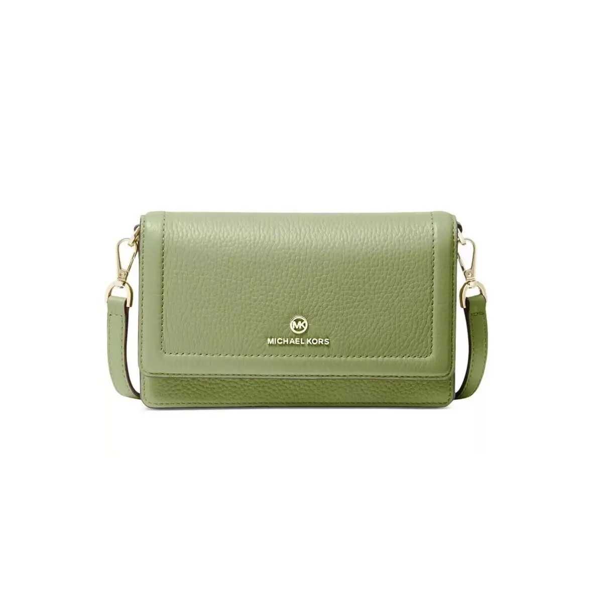 Michael Kors Crossbody Light Sage Jet Set Charm Phone ID Credit Card