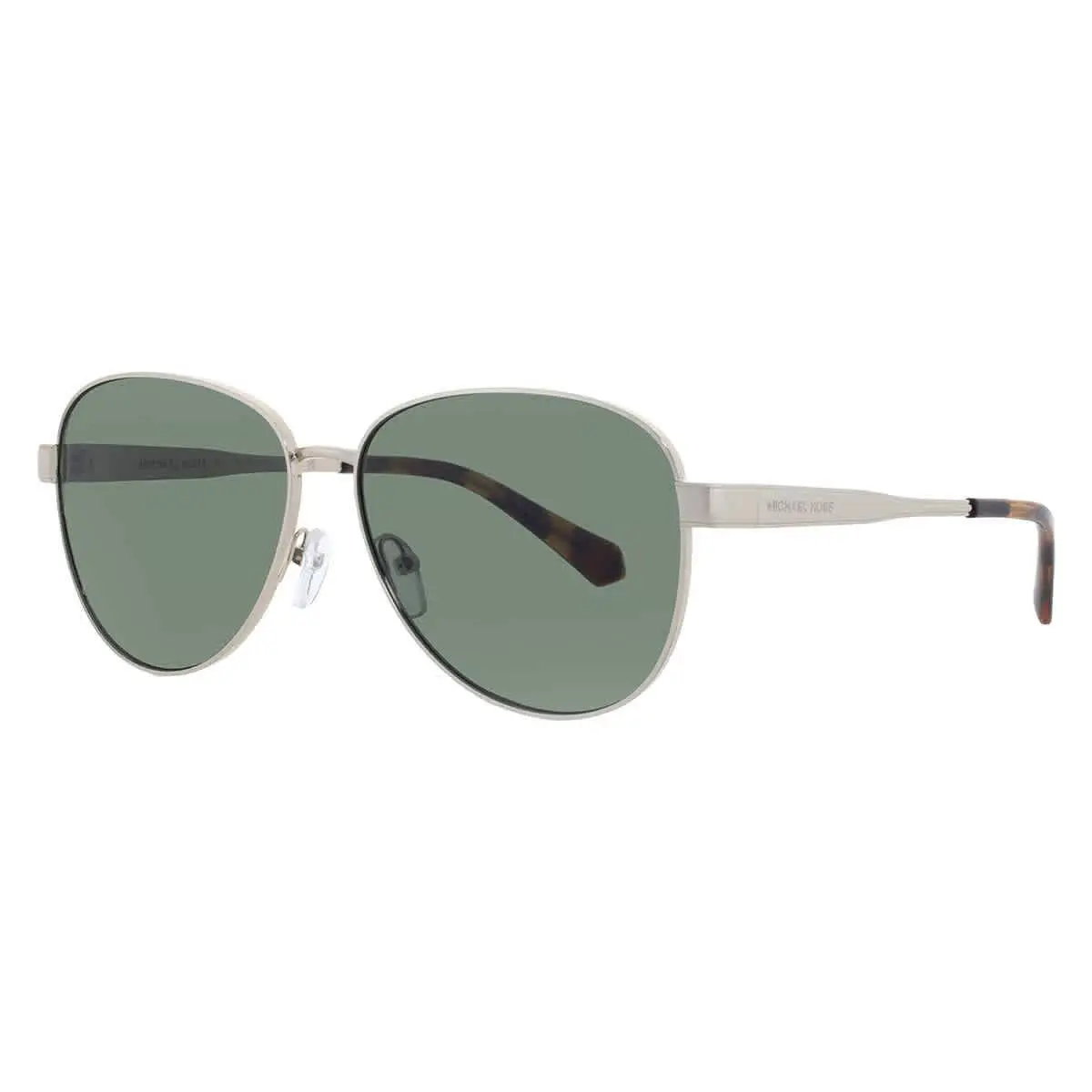 Michael Kors Biarritz Green Pilot Ladies Sunglasses MK1160 10143H 61 - Multi, Frame: Multi, Lens: Green