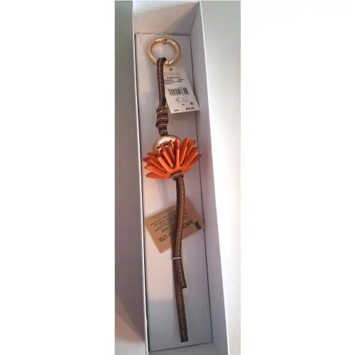 Flower Burst Leather Bag Charm Mimosa Orange by Michael Kors