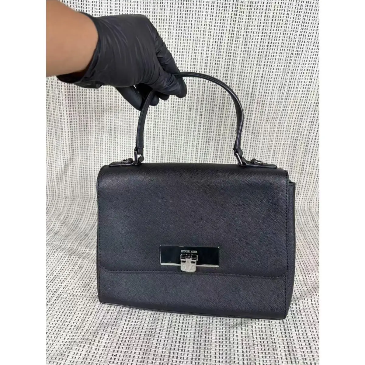 Michael Kors Women Callie Satchel Saffiano Leather Crossbody Bag 35T6SYAM1L