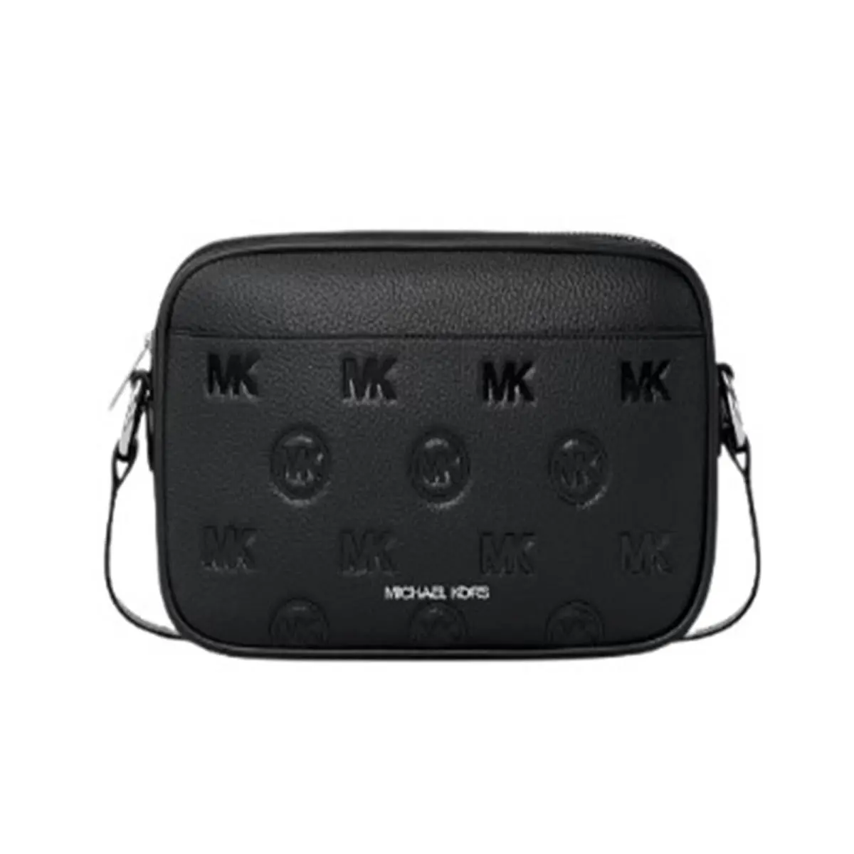 Michael Kors Jet Set Travel Large Logo Debossed Camera Crossbody Bag Black 35S