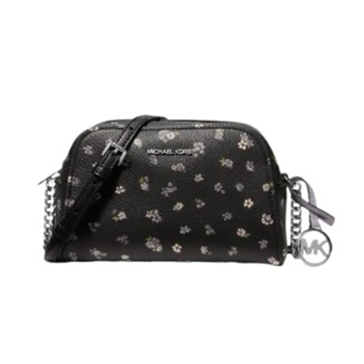 Michael Kors Outlet Ashton Extra-small Floral Printed Camera Crossbody Bag Blac