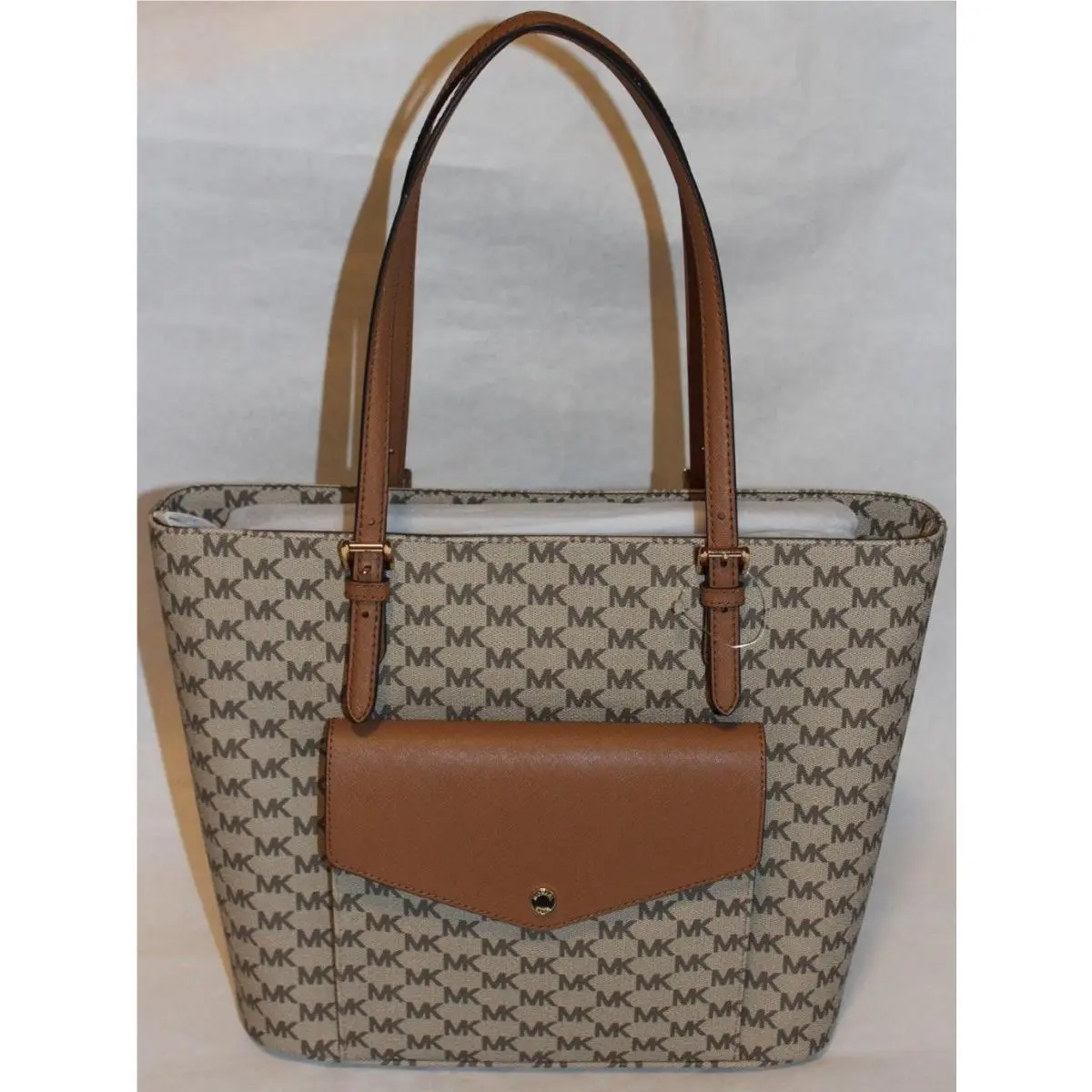 Michael Kors Jet Set Pocket Multifunction Large Tote Handbag Natacorn 38H7XTTT3V