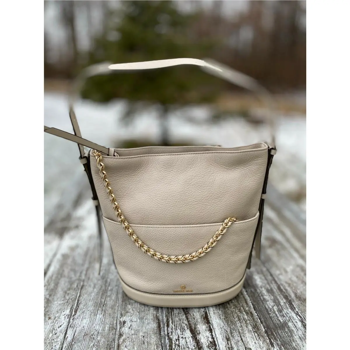 Sand Michael Kors Reese Large Purse Tote Handbag