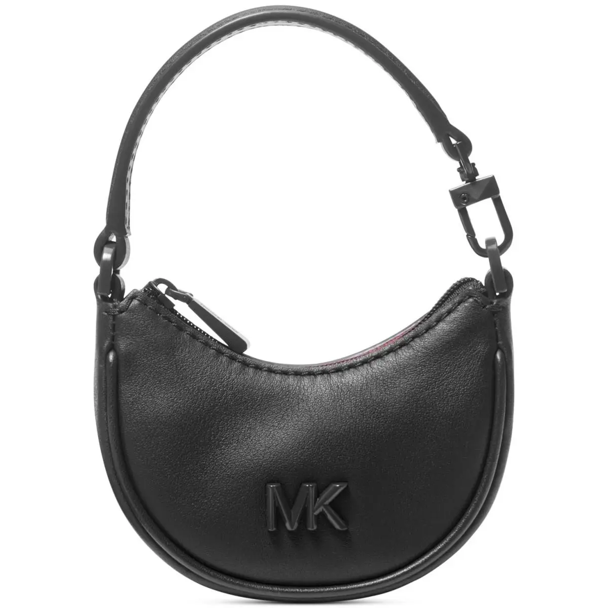 Kors Leather Bag Charm Black