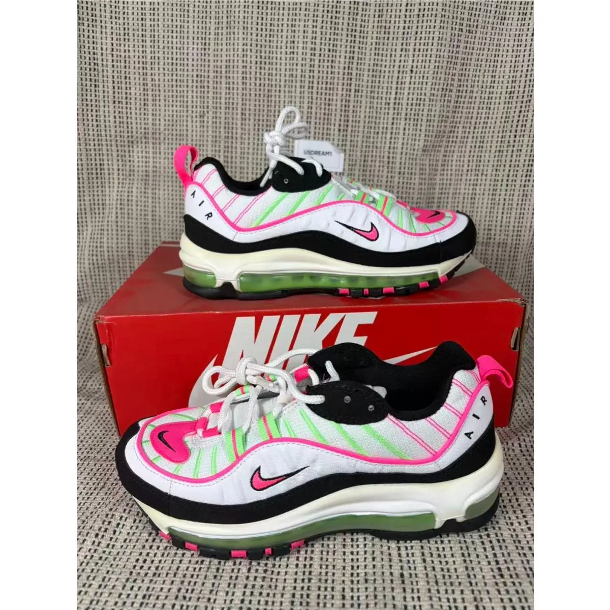 Nike shoes - Nike Air Max 98 - Air Max - CI3709-101 - White Illusion Green Hyper Pink 10