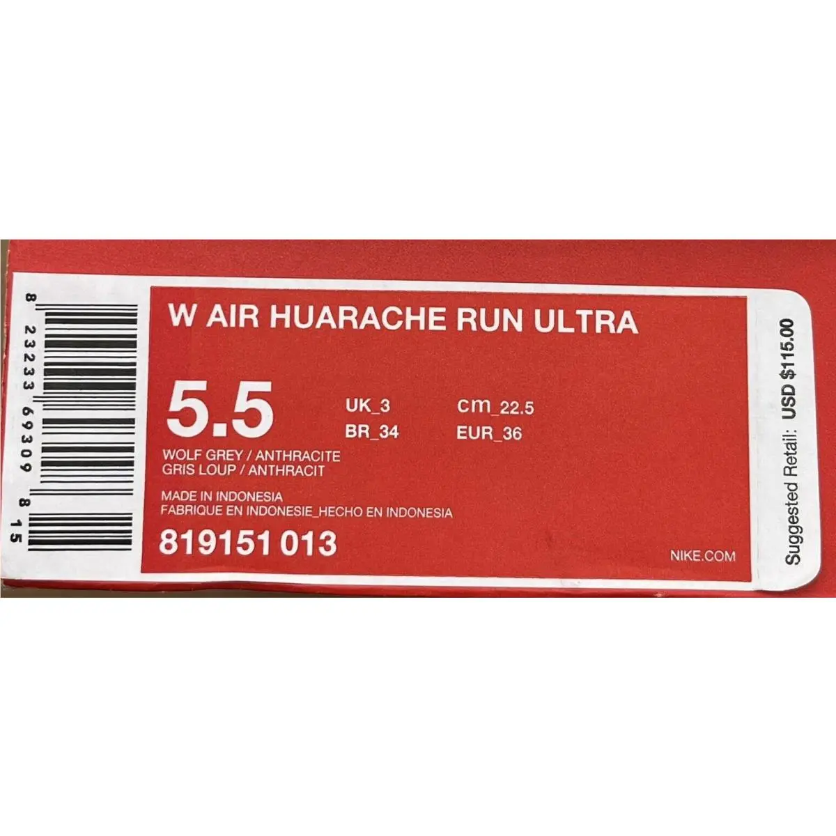 Nike shoes - Nike Air Huarache Ultra - Air Huarache Ultra - 819151-013 - Gray (UPC: 823233693098) 11