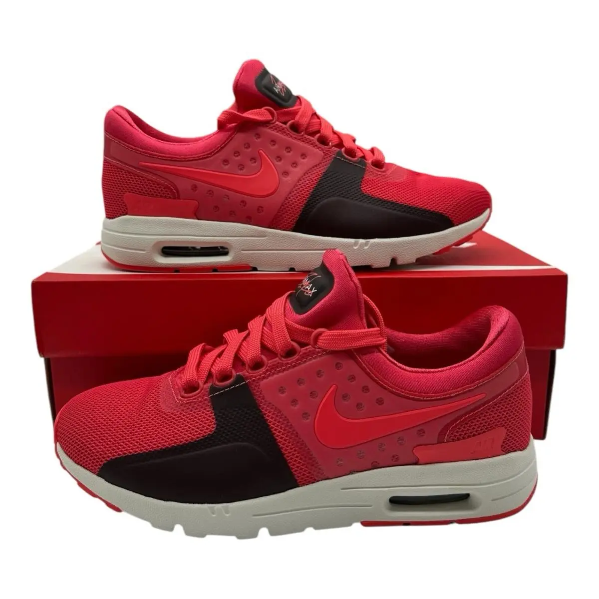 Nike Air Max Zero Shoes Women`s Size 6 Ember Glow Sail Red Sneakers 857661-800