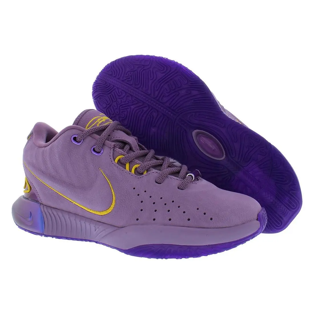 Nike Lebron Xxi Gs Boys Shoes Size 4.5 Color: Purple/yellow
