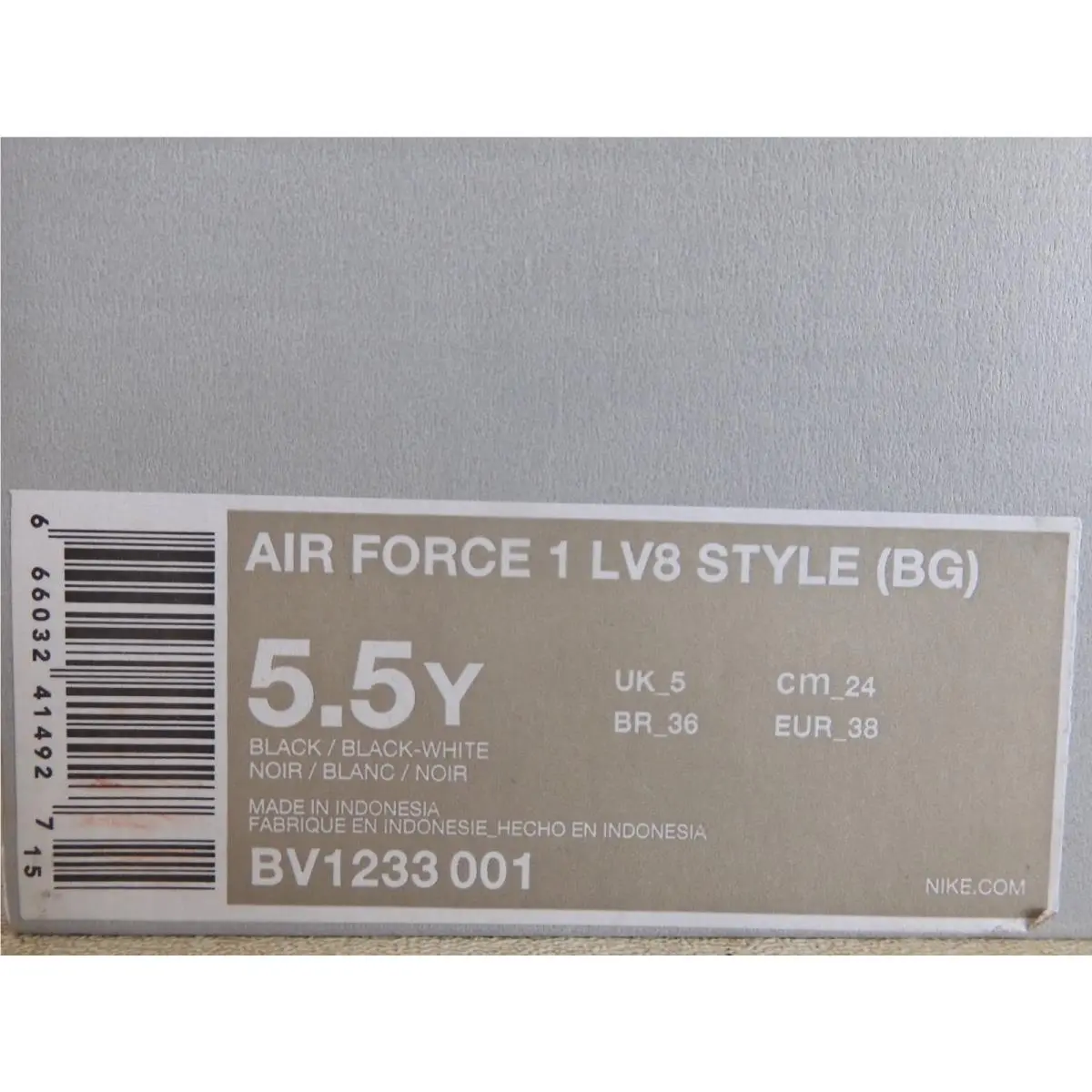 Nike shoes - Nike Air Force 1 `07 LV8 - BV1233 001 - Black (UPC: 666032414927) 7