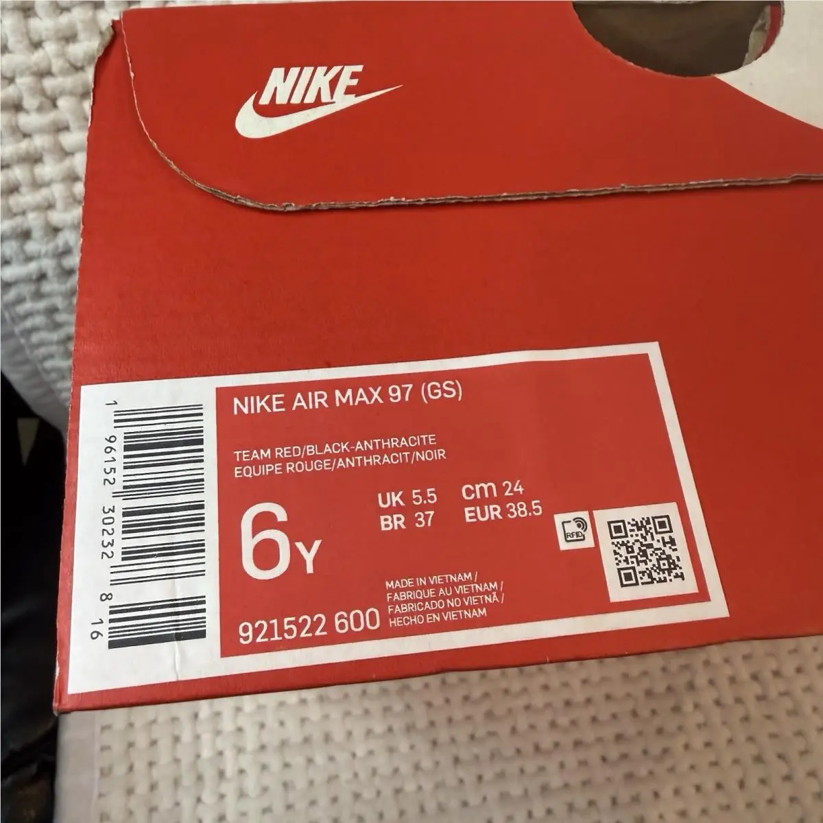 Nike shoes - Nike Air Max 97 GS Team - Team Red/Black-Anthracite 8