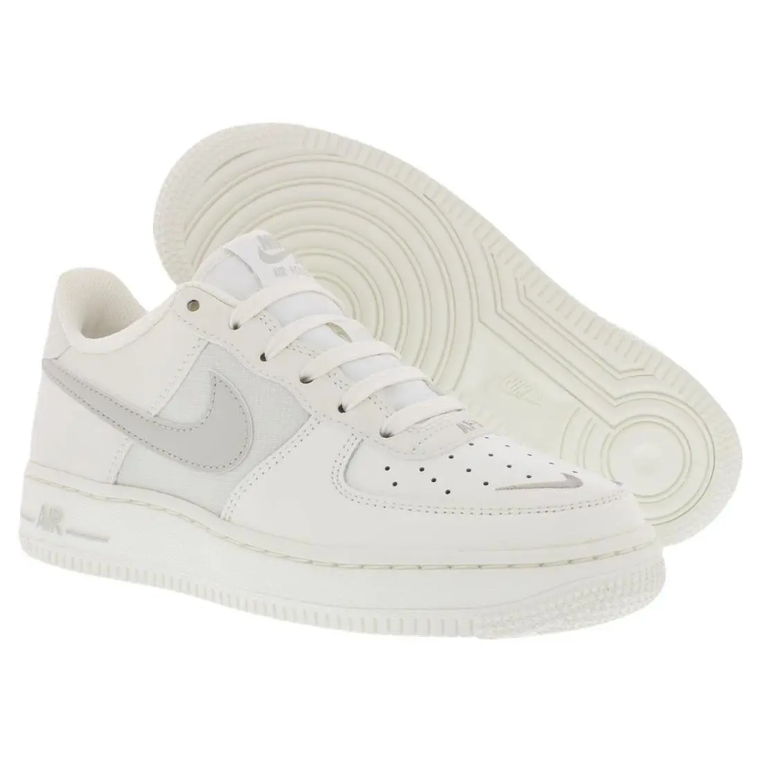 Nike Air Force 1 Leather GS Boys Shoes Size 6.5 Color: Sail/light Bone