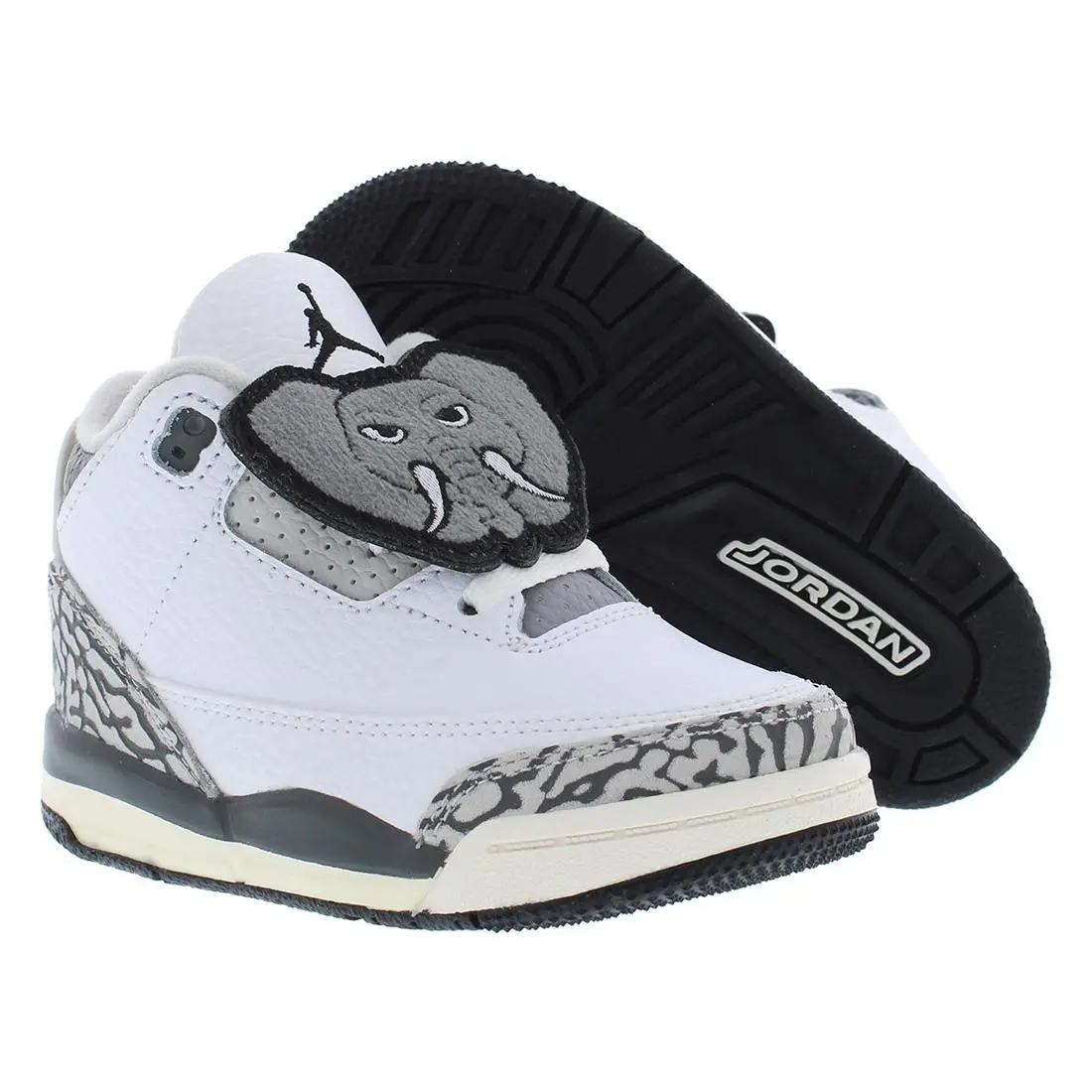 Nike Jordan 3 Retro Infant/toddler Shoes Size 5 Color: White/black/iron
